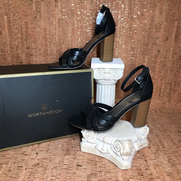 worthington womens beckwith block heeled sandals